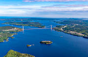bro, broar, byggnationer, drnarbilder, drnarfoto, flygbild, flygbilder, flygfoto, flygfoton, Hgakustenbron, kommunikationer, land, landskap, sommar, ngermanland