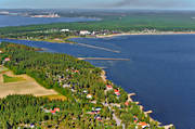 anlggningar, badplats, byggnader, drnarbilder, drnarfoto, flygbild, flygbilder, flygfoto, flygfoton, havsbad, hotell, hst, konferenshotell, kurort, landskap, Norrbotten, Pite havsbad, Pite, Pite havsbad, playa, samhllen, sandstrand