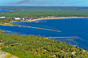 anlggningar, badplats, byggnader, drnarbilder, drnarfoto, flygbild, flygbilder, flygfoto, flygfoton, havsbad, hotell, hst, konferenshotell, kurort, landskap, Norrbotten, Pite havsbad, Pite, Pite havsbad, playa, samhllen, sandstrand