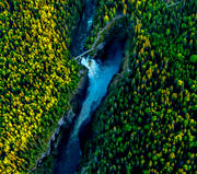 drnarbilder, drnarfoto, fjllen, flygbild, flygbilder, flygfoto, flygfoton, Hllingsfallet, Jmtland, kanjon, landskap, ravin, sevrdheter, sommar, vattenfall