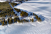 byggnader, drnarbild, drnarbilder, drnarfoto, flygbild, flygbilder, flygfoto, flygfoton, Hotagen, Hotagssjn, Jmtland, kyrka, kyrkor, vinter