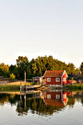 byggnader, hav, himmel, hus, kust, landskap, natur, sj, sjbod, sjbodar, skrgrd, stuga, Vstergtland