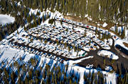 Bydalen, drnarbilder, drnarfoto, flygbild, flygbilder, flygfoto, flygfoton, Hovde, husvagnar, husvagnsparkering, Hglekardalen, kultur, nutid, parkering, skidanlggning, vinterturism