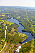 drnarbilder, drnarfoto, flygbild, flygbilder, flygfoto, flygfoton, Indalslven, Jmtland, kraftstation, krngede, landskap, milj, sommar, vattenkraft, lvar