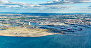 drnarbilder, drnarfoto, flygbild, flygbilder, flygfoto, flygfoton, hamn, Industrihamnen, Malm, Skne, sommar, stder