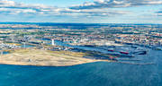 drönarbilder, drönarfoto, flygbild, flygbilder, flygfoto, flygfoton, hamn, Industrihamnen, Malmö, Skåne, sommar, städer