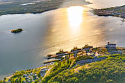 drnarbilder, drnarfoto, flygbild, flygbilder, flygfoto, flygfoton, hamnen, isbrytare, kvll, Lule, Norrbotten, solnedgng, sommar, stder