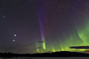 himmel, Jupiter, Jmtland, landskap, natur, norrsken, Plejaderna, Rrvattnet, Venus, vinter, rstider