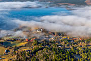 dimma, drnarbilder, drnarfoto, flygbild, flygbilder, flygfoto, flygfoton, Jmtland, kall, Kallsjn, kyrka, kyrkor, samhllen, vr