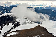 drnarbilder, drnarfoto, fjlltopp, flygbild, flygbilder, flygfoto, flygfoton, Kebnekaise, landskap, lappland, sommar, Sydtoppen, topp, toppen