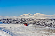 Beritklppen, Bruksvallarna, byggnader, drnarbilder, drnarfoto, fjll, fjllstuga, flygbild, flygbilder, flygfoto, flygfoton, Helags, Hrjedalen, Kariknallarna, Kariknallen, Knallen, landskap, stugor, tuppstuga, vinter, Vffelbruket