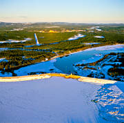anlggningar, arbete, damm, drnarbilder, drnarfoto, energi, flygbild, flygbilder, flygfoto, flygfoton, Hrjedalen, kraftstation, kraftverksdamm, kraftverksmagasin, landskap, Ljusnan, Sveg, Svegssjn, vattenkraft, vinter