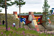 byggnationer, damm, dammluckor, Jokkmokk, konstverk, kraftverk, kraftverksdamm, lappland, Lindstrm, luckor, mlning, samhllen