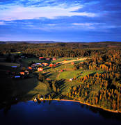 byar, Brn, drnarbilder, drnarfoto, flygbild, flygbilder, flygfoto, flygfoton, Jmtland, kulturbygd, Locknesjn, samhllen, solnedgng