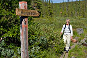 fjllen, fjllvandrare, fjllvandring, Kungsleden, led, ledskylt, naturreservat, sarek, skylt, vandring, vandringsled
