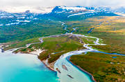 Bieskehavrre, deltaland, drnarbilder, drnarfoto, fjllbilder, fjllbck, fjllen, flygbild, flygbilder, flygfoto, flygfoton, glacirer, glacirvatten, jkelvatten, Labbajhks, Lairo, Lairojkk, Lairoslieddo, lappland, Pieskehaurestugan, Pieskejaure, Salajiegna, Stuorrajiegna, sulitelma