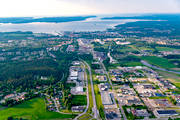 drnarbilder, drnarfoto, flygbild, flygbilder, flygfoto, flygfoton, Leksberg, Mariestad, sommar, stder, Vnern, Vstergtland