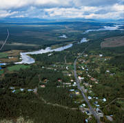 byar, drnarbilder, drnarfoto, flygbild, flygbilder, flygfoto, flygfoton, glesbygd, Jmtland, Linsell, Ljusnan, planbild, planbilder, samhllen, skog, lv