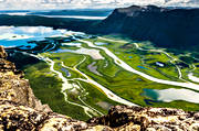 delta, deltaland, deltalandskap, drnarbilder, drnarfoto, fjllbilder, fjllen, flygbild, flygbilder, flygfoto, flygfoton, Ljtvrredeltat, lappland, nationalpark, nationalparker, panorama, Rapadalen, sarek, Skierfe, Skierffe, sommar