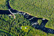 drnarbilder, drnarfoto, flygbild, flygbilder, flygfoto, flygfoton, Jmtland, kraftstation, kraftverk, kraftverksdamm, Lngan, Lngforsen, sommar, lv, lvar