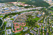 bostadsomrde, drnarbilder, drnarfoto, flygbild, flygbilder, flygfoto, flygfoton, Jmtland, Lugnvik, sommar, stder, vrmeverk, stersund