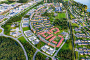 bostadsområde, drönarbilder, drönarfoto, flygbild, flygbilder, flygfoto, flygfoton, Jämtland, Lugnvik, sommar, städer, Östersund
