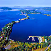 bthamn, drnarbilder, drnarfoto, flygbild, flygbilder, flygfoto, flygfoton, hamn, hst, landskap, lappland, Luspviken, samhlle, samhllen, smbtshamn, Storuman, Umelven, vattendrag