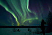 himmel, natur, norrsken, polarnatt, polarsken, vinter, rstid, rstider