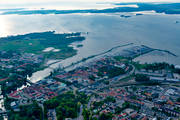 drnarbilder, drnarfoto, flygbild, flygbilder, flygfoto, flygfoton, Mariestad, sommar, stder, Vnern, Vstergtland