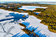 dålig is, is, Jämtland, landskap, Mellansvartsjön, nyis, svag is, Svartsjöarna, vinter