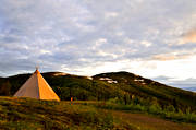 Gllivare, Jukkasjrvi, kvllssol, kta, landskap, lappland, midnattssol, samiskt tlt, sol, solnedgng, sommar, tipi, tlt, tltkta