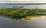 Baggholmsdraget, Bottenviken, byggnader, drnarbilder, drnarfoto, flygbild, flygbilder, flygfoto, flygfoton, landskap, Mjon, Norrbotten, Pite, Pite skrgrd, Sandn, skrgrd, sommar, sommarstugor, Storfjrden, strandtomter, stugor, Udden