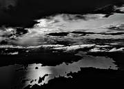 dramatik, dramatisk, drnarbild, drnarbilder, drnarfoto, flygbild, flygbilder, flygfoto, flygfoton, himmel, Jmtland, Kvissle, Kvissleviken, landskap, moln, Mrdsund, natur, ovder, s/v, Storsjn, svartvit, Utgrdsnset, Vge, skvder