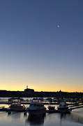 anlggningar, Frs bthamn, Jmtland, mnen, sommar, sommarnatt, stmning, Venus, rstider