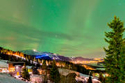 fjll, grnt, Jmtland, kvll, landskap, natur, norrsken, samhllen, upplyst, vinter, re