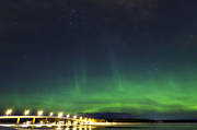 Jmtland, landskap, natthimmel, norrsken, Rdbron, stmning, vinter, rstider