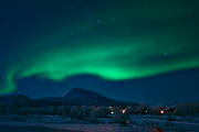 himmel, lappland, midvinter, natur, norrsken, polarnatt, stmningsbild