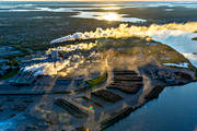 anlggningar, Annelund, drnarbilder, drnarfoto, fabrik, flygbild, flygbilder, flygfoto, flygfoton, Inrefjrden, Kappa, landskap, massafabrik, massaindustri, Norrbotten, pappersbruk, papperstillverkning, Pite, samhllen, Smurfit, sommar