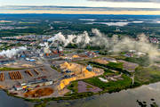 anlggningar, Annelund, drnarbilder, drnarfoto, fabrik, flygbild, flygbilder, flygfoto, flygfoton, Inrefjrden, Kappa, landskap, massafabrik, massaindustri, Norrbotten, pappersbruk, papperstillverkning, Pite, samhllen, Smurfit, sommar
