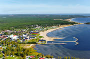 anlggningar, badplats, byggnader, drnarbilder, drnarfoto, flygbild, flygbilder, flygfoto, flygfoton, havsbad, hotell, hst, konferenshotell, kurort, landskap, Norrbotten, Pite havsbad, Pite, Pite havsbad, playa, samhllen, sandstrand