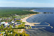 anlggningar, badplats, byggnader, drnarbilder, drnarfoto, flygbild, flygbilder, flygfoto, flygfoton, havsbad, hotell, hst, konferenshotell, kurort, landskap, Norrbotten, Pite havsbad, Pite, Pite havsbad, playa, samhllen, sandstrand