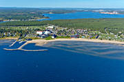 anlggningar, badplats, byggnader, drnarbilder, drnarfoto, flygbild, flygbilder, flygfoto, flygfoton, havsbad, hotell, hst, konferenshotell, kurort, landskap, Norrbotten, Pite havsbad, Pite, Pite havsbad, samhllen, sandstrand