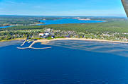 anlggningar, badplats, byggnader, drnarbilder, drnarfoto, flygbild, flygbilder, flygfoto, flygfoton, havsbad, hotell, hst, konferenshotell, kurort, landskap, Norrbotten, Pite havsbad, Pite, Pite havsbad, playa, samhllen, sandstrand