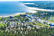 anlggningar, badplats, byggnader, drnarbilder, drnarfoto, flygbild, flygbilder, flygfoto, flygfoton, havsbad, hotell, hst, konferenshotell, kurort, landskap, Norrbotten, Pite havsbad, Pite, Pite havsbad, samhllen, sandstrand