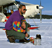 flyg, fotoflyg, kaffekokning, koka kaffe, kommunikationer, luftfart, SE-EPF, skidflyg, skidflygning, Super Cub