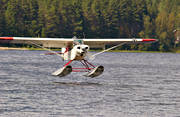 Cub, fjflyg, flyg, kommunikationer, landar, landning, luftfart, Piper, sjflyg, sjflygplan, super