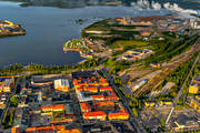 centrum, drnarbilder, drnarfoto, flygbild, flygbilder, flygfoto, flygfoton, landskap, Norrbotten, Pite, samhllen, sommar