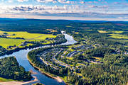 drnarbilder, drnarfoto, flygbild, flygbilder, flygfoto, flygfoton, Norrbotten, Pitelven, samhllen, sommar, lvsbyn