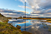 anlggningar, byggnationer, Hummeln, hst, landskap, mast, moln, radiomast, sj, utsiktjmtland, reskutan