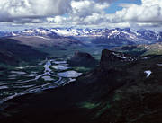 drnarbilder, drnarfoto, fjll, flygbild, flygbilder, flygfoto, flygfoton, landskap, lappland, nationalpark, nationalparker, Rapadalen, sarek, Skierfe, sommar